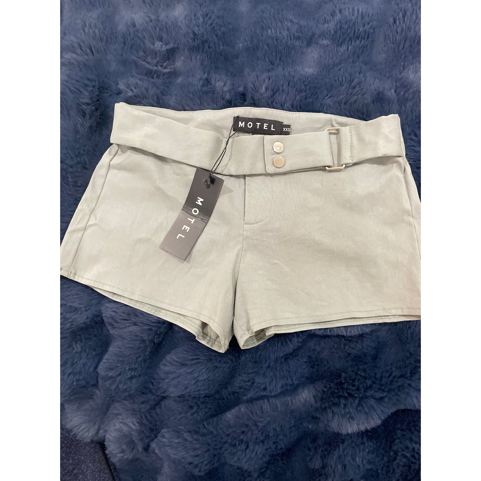 Motel Rocks Jarli Hot Pants Xxs | Y2k New W Tags Micro Shorts | Nwt Gray